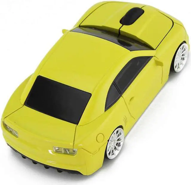 Alt view image 3 of 6 - FASBEL for CL Racing Sports Car Mouse Wireless Mice Computer Laptop PC Optical Mouse (Yellow)