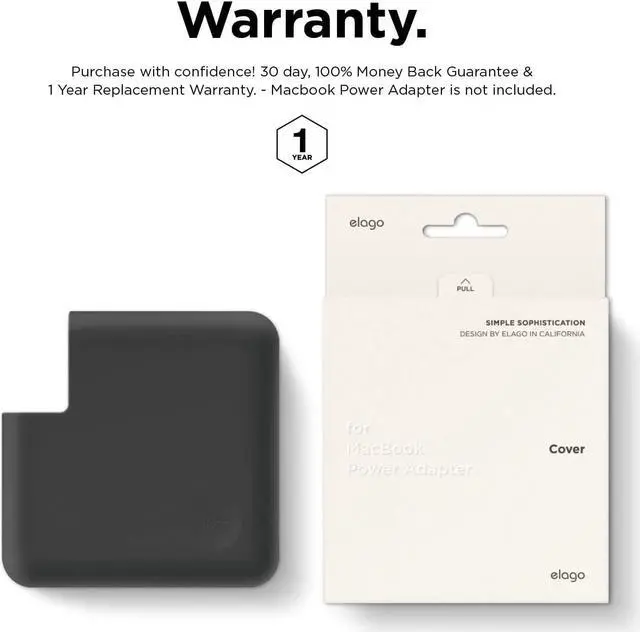 Alt view image 7 of 7 - elago Charger Cover Compatible with 2021 MacBook Pro 14" M1 Pro 10-core, M1 Max, MacBook Pro 16 inch with Touch Bar 2019, Pro 15 inch with Touch Bar2016-2018 and Pro 15 inch Retina2012-2015[Dark Grey]