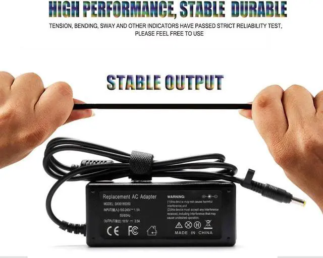 Alt view image 2 of 5 - DV6000 DV6500 DV6700 Laptop Charger for HP Pavilion DV1000 DV2000 DV4000 DV5000 DV8000 DV9000 DV9500 Series; Compaq Presario A900 C300 C500 Compaq Presario 510 515 610 C700 F500 F700 AC Adapter