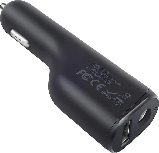 Alt view image 4 of 7 - Surface Pro Car Charger Surface Laptop Car Charger,36W 12V 2.58A Power Supply for Microsoft Surface Pro 3/4/5/6/Book/Go,Surface Pro 9,Surface Laptop car charger with USB 2.0 Port(5Ft Cord)&Travel Case