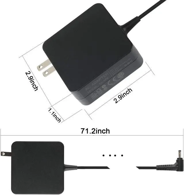 Alt view image 2 of 6 - Ac Adapter Charger,Power Supply Cord for Lenovo IdeaPad Flex 4 5 6 4-1470 4-1480 4-1570 5-1470 5-1570 6-14IKB 6-11IGM 1130 1470 1480 1570 ADLX65CCGU2A ADLX65CDGU2A ADL45WCC ADP-45DW B Laptop.