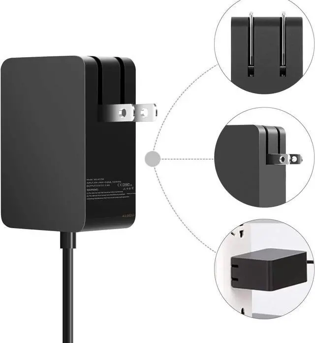 Alt view image 3 of 6 - Surface Go Charger,Power Supply Adapter 24W 15V 1.6A Compatible Microsoft Surface Go/Surface Pro 4 Core m3/Surface Pro 3