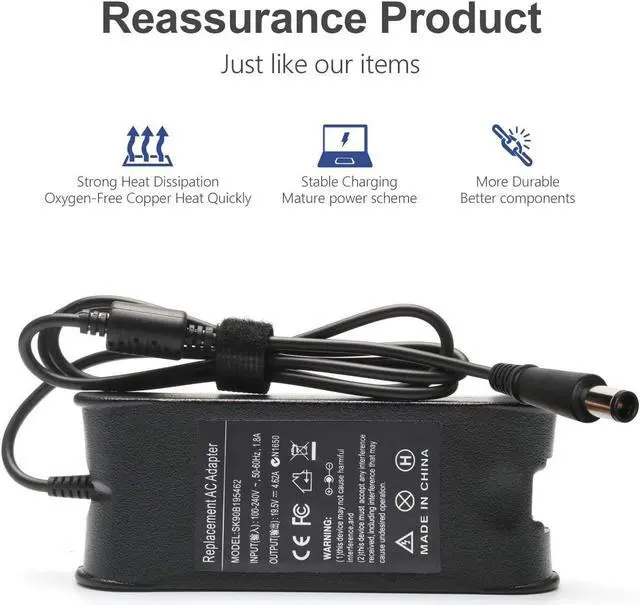 Alt view image 3 of 7 - E6410 E6430 E6440 90W Adapter Laptop Charger for Dell Latitude E6400 E6420 E6230 E7440 E7450 E5430 E6330 E6320 E6220 E5540 E5440 Inspiron 14 15 17 14R 15R 17R 1545 N5110 N5010 N7110 N7010 N4010 N4110