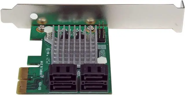 Alt view image 4 of 4 - 4 Port PCI Express 2.0 SATA III 6Gbps RAID Controller Card with HyperDuo SSD Tiering - PCIe SATA 3 Controller Adapter (PEXSAT34RH)