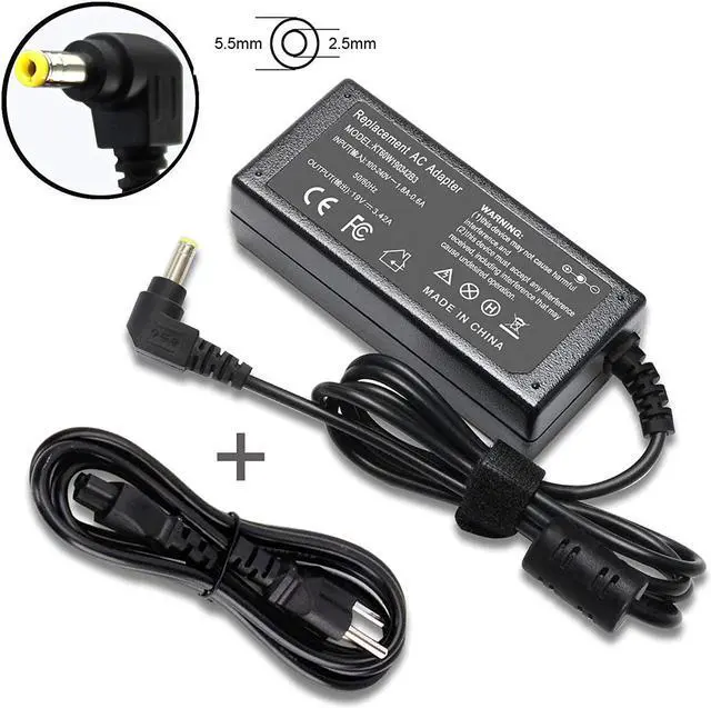 Alt view image 3 of 7 - BYTEC 19v 3.42A 65W AC Adapter Charger Compatible with Toshiba Satellite C55 C655 C850 C50 L755 C855 L655 L745 P50 C855D C55D S55, Portege Z30 Z930 Z830, Satellite Radius 11 14 15 Power Cord Supply