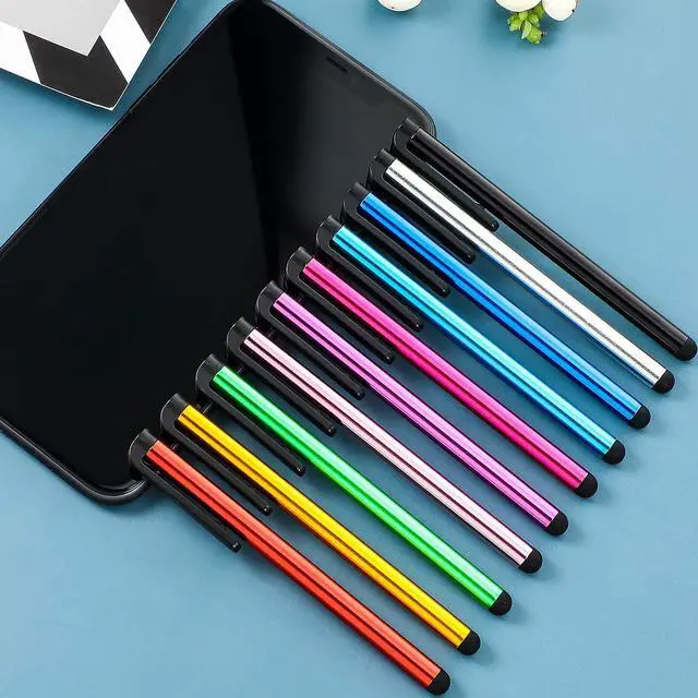 Alt view image 7 of 7 - 60 Pieces Stylus Pens Slim Capacitive Stylus Touch Pens for Universal Touch Screens Devices Compatible with iPhone iPad Tablet (10 Colors)