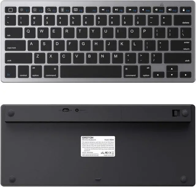 Alt view image 7 of 7 - OMOTON Ultra-Slim Bluetooth Keyboard Compatible with iPad 10.9(10th/ 9th/ 8th Generation)/ 10.2, iPad Air 5th Generation, iPad Pro 11/12.9, iPad Mini, and More Bluetooth Enabled Devices, Grey