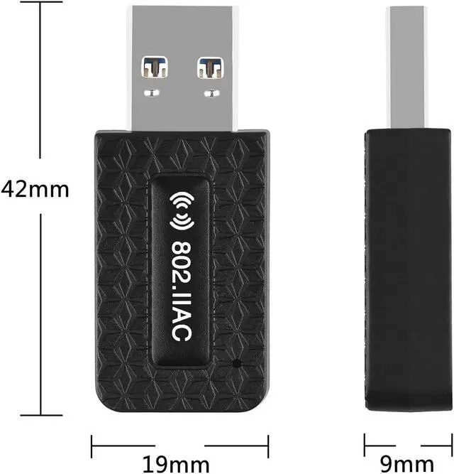 Alt view image 4 of 7 - Dicey USB WiFi Adapter AC1300M Dual Frequency 2.4G/5.8G Wireless Network Card USB3.0 Gigabit WiFi Receiver/Transmitter Network Card USB Computer Network Adapters