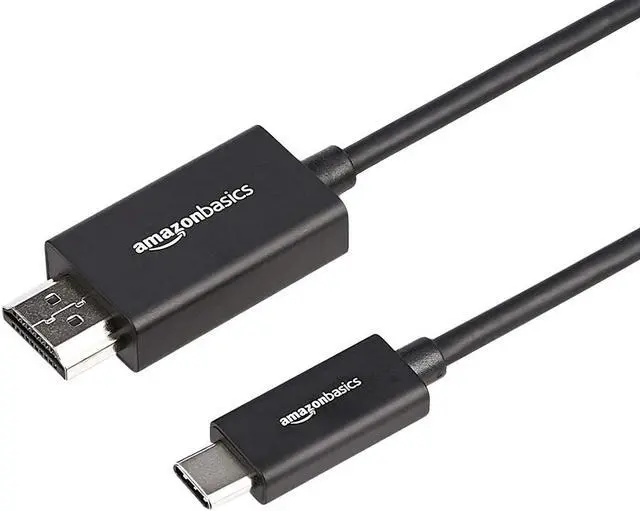 Main image of Amazon Basics Premium Aluminum USB-C to HDMI Cable Adapter (Thunderbolt 3 Compatible) 4K@60Hz - 6-Foot