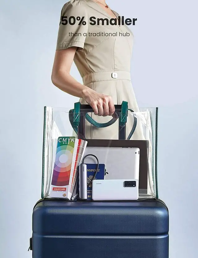 Alt view image 7 of 7 - UGREEN USB C Hub Ethernet, 5 in 1 Multi Port Adapter with Gigabit Ethernet Port 4K HDMI USB C PD Charging and 2 USB 3.0 Compatible with MacBook, iPad Pro, XPS, Pixelbook, Surface, Chromebook and More