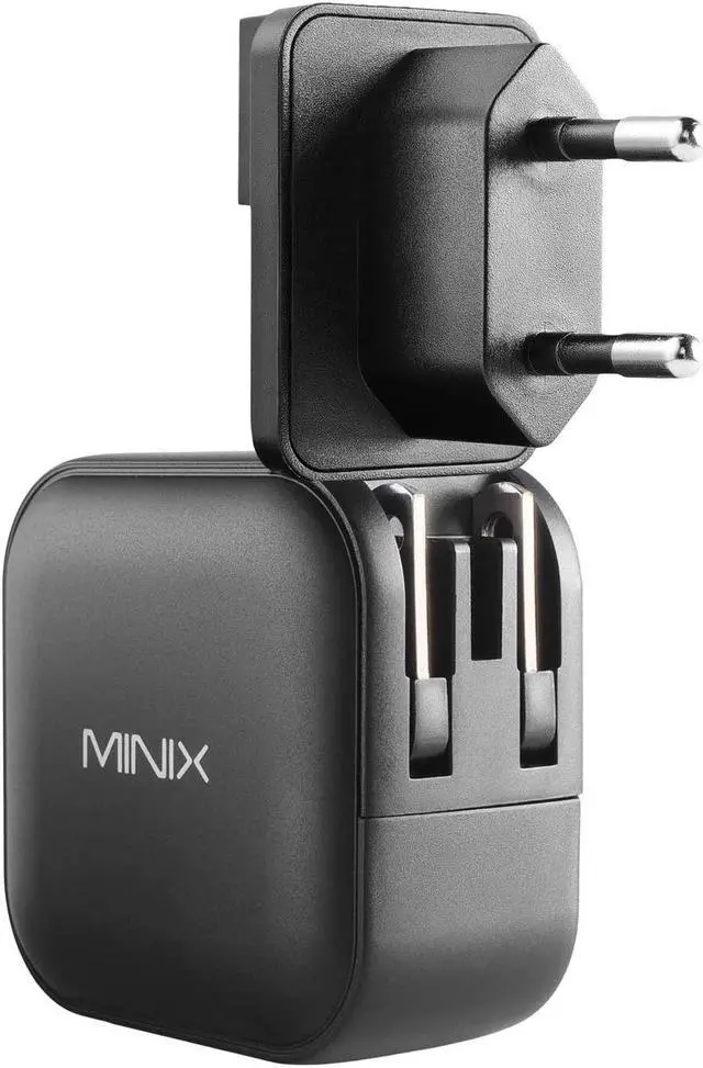 Alt view image 3 of 7 - MINIX 66W Turbo 3-Port GaN Wall Charger 2 x USB-C Fast Charging Adapter, 1 x USB-A Quick Charge 3.0, Compatible with MacBook Pro Air, iPad Pro, iPhone 16/15/13/12/11, Galaxy S9 S8 and More (NEO P1)