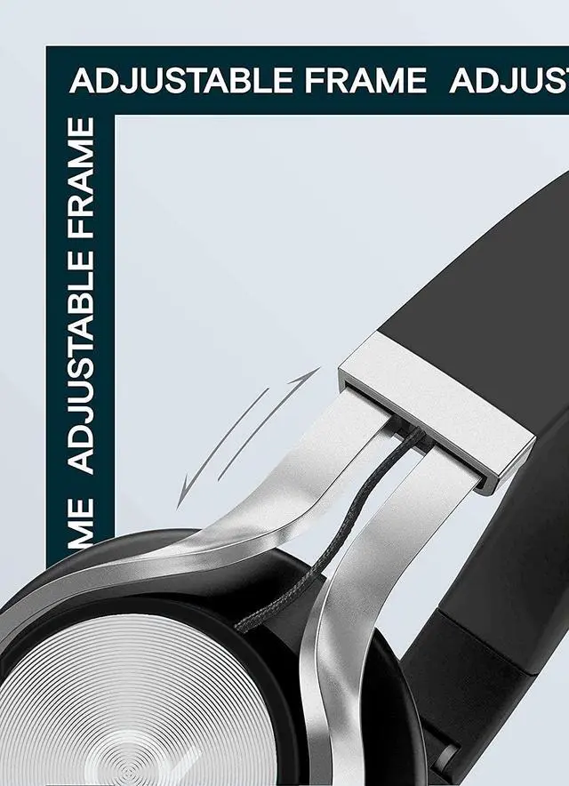 Alt view image 3 of 7 - Artix CL750 Foldable Noise Isolating On Ear Headphones Wired with Microphone and Volume Control Stereo Head Phones Corded with Adjustable Headband for Computer Laptop and Cell Phone (Black)