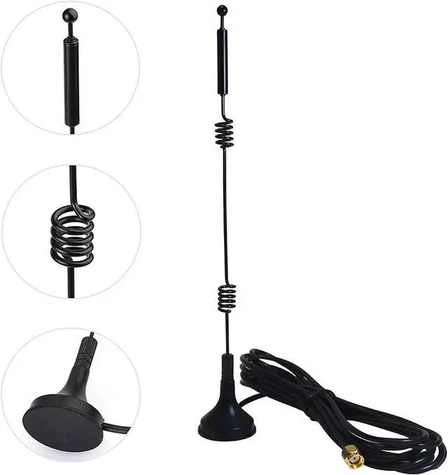 Alt view image 2 of 6 - Dual Band Long Range WiFi Antenna (4-Pack) Eifagur 9dbi 2.4GHZ 5GHZ 5.8GHZ RP-SMA Connector with Magnetic Base for IP Camera WiFi Router Computer Network Devices Wireless Range Extender