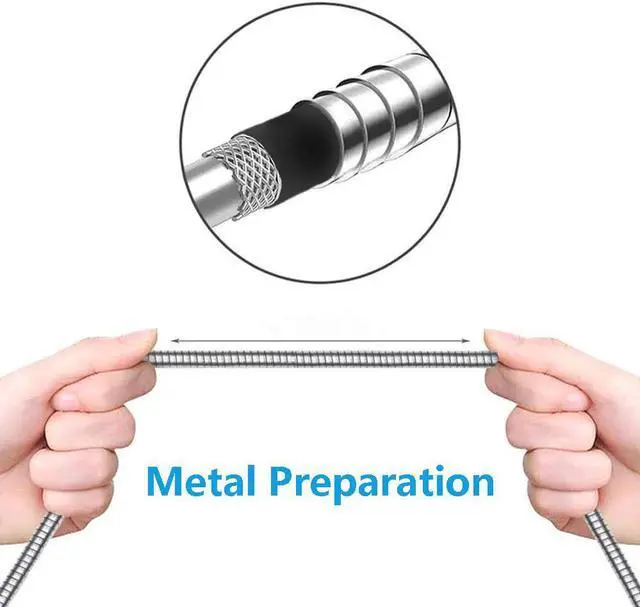 Alt view image 6 of 7 - USB Type C Cable, Metal Braided 6.6ft 2 Pack Durable USB-A to USB-C Charging Cable, Fast Charger Cord for Samsung Galaxy S21 S20+ S10 S9 S8 A51 Note PS5 Controller Pixel