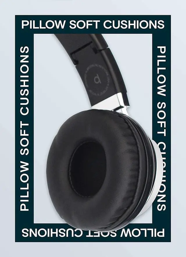 Alt view image 5 of 7 - Artix CL750 Foldable Noise Isolating On Ear Headphones Wired with Microphone and Volume Control Stereo Head Phones Corded with Adjustable Headband for Computer Laptop and Cell Phone (Black)