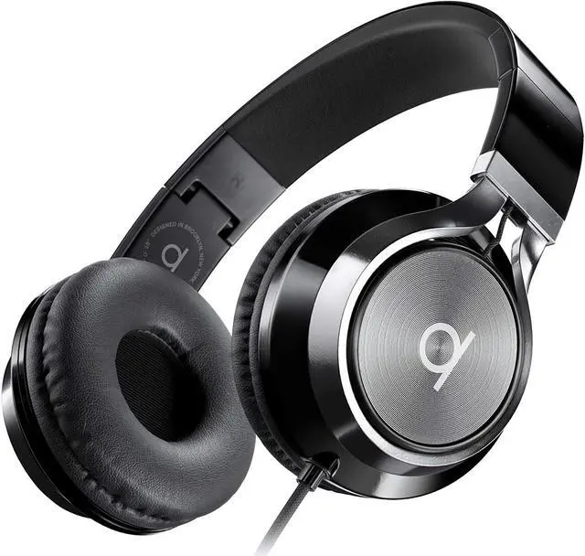 Main image of Artix CL750 Foldable Noise Isolating On Ear Headphones Wired with Microphone and Volume Control Stereo Head Phones Corded with Adjustable Headband for Computer Laptop and Cell Phone (Black)