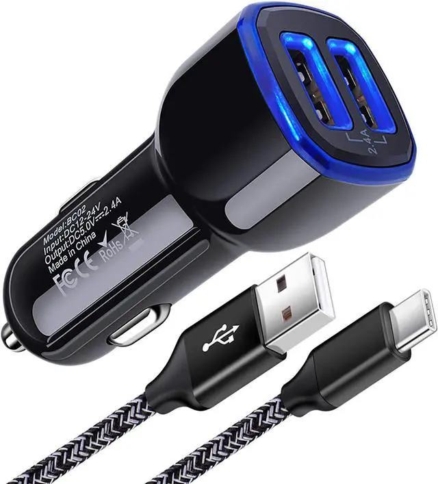 Main image of Car Charger for Samsung Galaxy A21 A11 A51 A20 A01 A10E A9 A50 A71 A12 A52 A15 A25 A14 A13 A53 A54 S24 S23 S22 S21 S20 Ultra S10 S9 Note 20, Pixel 8 Pro, Car Charger Adapter,Type C Fast Charging Cable