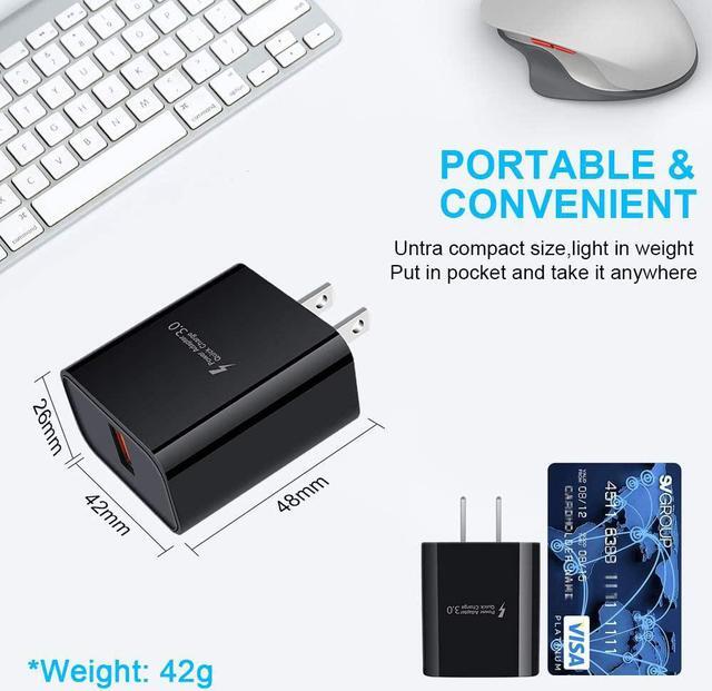 Alt view image 7 of 7 - Adaptive Fast Charger for Samsung Galaxy S25 S24 S23 S22 S22+ S22 Ultra S21 S20 FE S20+ S10 S9 A21 A51 A71 A11 A10e A16 A15 A56 Note 20 Ultra, 18W Quick Charge Wall Charger Type C Fast Charging Cable