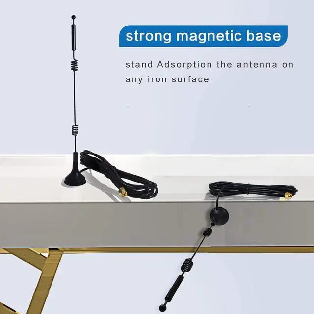 Alt view image 5 of 6 - Dual Band Long Range WiFi Antenna (4-Pack) Eifagur 9dbi 2.4GHZ 5GHZ 5.8GHZ RP-SMA Connector with Magnetic Base for IP Camera WiFi Router Computer Network Devices Wireless Range Extender