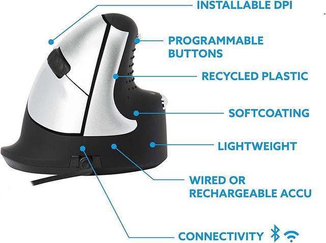 R-Go Tools USB Wired Vertical Ergonomic Mouse [Medium Hand Size