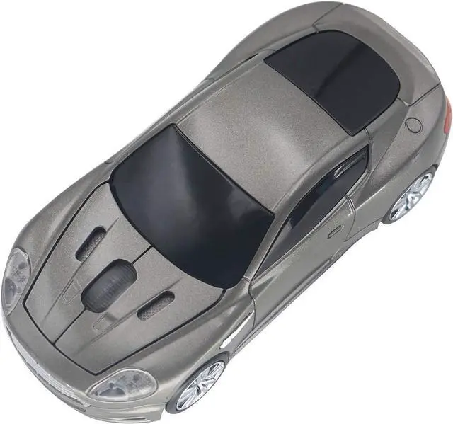 Alt view image 2 of 6 - ECOiNVA Wireless Sports Car Mouse Laptop Desktop Mouse Computer Optical Mice 2.4GHz USB Mouse (Gray)
