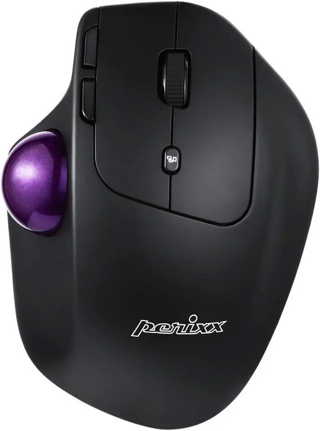 Main image of Perixx PERIMICE-720, Wireless Ergonomic Trackball Mouse with Adjustable Angle, Black (11449)