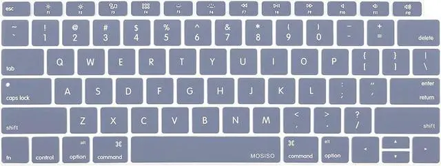Main image of MOSISO Keyboard Cover, Waterproof Dust-Proof Protective Silicone Skin | Compatible with MacBook Air 13 inch 2019 2018 Release A1932 Retina Display with Touch ID, Lavender Gray