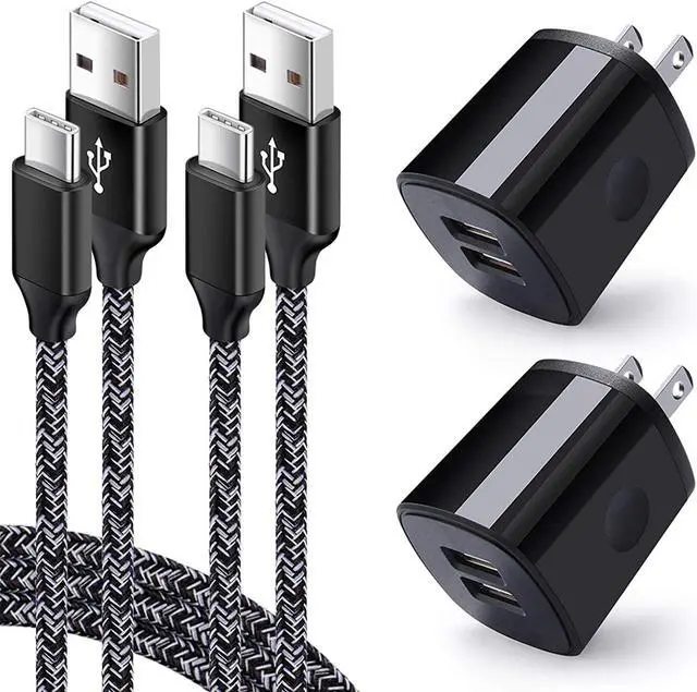 Main image of Wall Charger with Type C Fast Charging Cable Compatible Sumsung Galaxy S20 A20 A21 A51 S10E S9 A20 A50 A70 Note 20 LG Stylo 6/5/4 G9Google Pixel 3a/2xl/4xl/5xl 2pcs Charging Block Cube + USB C Cord