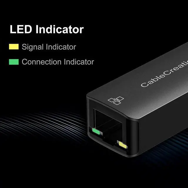 Alt view image 7 of 7 - CableCreation USB Ethernet Adapter Aluminum USB 3.0 to Network Gigabit RJ45 LAN 10/100/1000 Mbps Adapter Converter Compatible for MacBook, Surface Pro, Laptop, PC, Windows, macOS and More