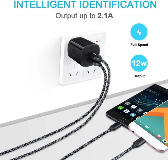 Alt view image 7 of 7 - Wall Charger with Type C Fast Charging Cable Compatible Sumsung Galaxy S20 A20 A21 A51 S10E S9 A20 A50 A70 Note 20 LG Stylo 6/5/4 G9Google Pixel 3a/2xl/4xl/5xl 2pcs Charging Block Cube + USB C Cord