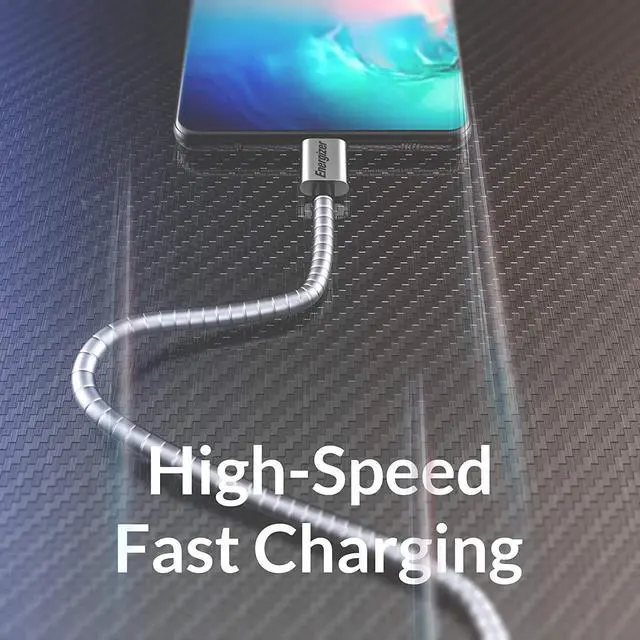 Alt view image 6 of 7 - Energizer Metallic Energizer iPhone Charger, Silver (4 Feet)