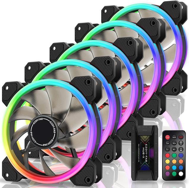 CP3 Case Fans 120mm Addressable RGB PC Cooling Fans Dual Lighting Loop  Quiet Fans Compatible with