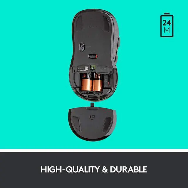 Alt view image 6 of 7 - Logi tech M510 Wireless Computer Mouse for PC with USB Unifying Receiver - Graphite