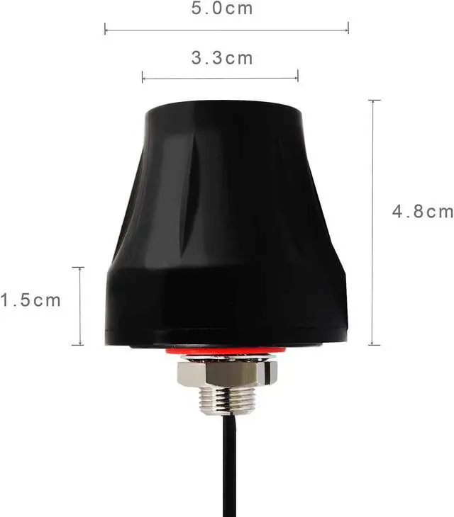 Alt view image 4 of 7 - Waterproof Dual Band WiFi 2.4GHz 5GHz 5.8GHz Mini Omni-Directional 5dBi Wall Mount Outdoor RP-SMA Male Antenna for WiFi Router Hotspot Wireless Network Card Security IP Camera