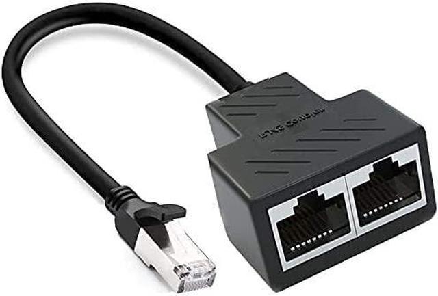 Dropship RJ45 Network 1 To 2 Port Ethernet Adapter Splitter; RJ45 1 Male To  2 Female LAN Ethernet Splitter Adapter Cable Suitable Super Cat5; Cat5e;  Cat6; Cat7 LAN Ethernet Socket Connector Adapter