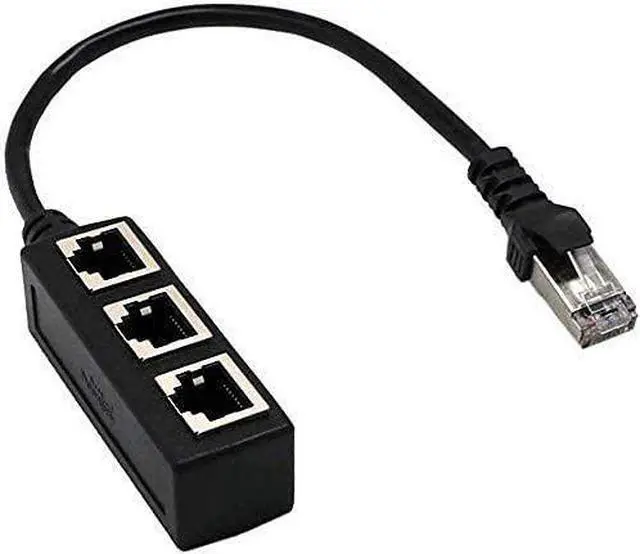 Main image of RJ45 Ethernet Splitter Cable Minriu RJ45 Y Splitter Adapter 1 to 3 Port Ethernet Switch Adapter Cable for CAT 5/CAT 6/CAT 7