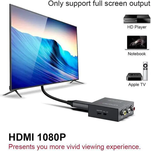 Alt view image 3 of 7 - UPGROW RCA to HDMI Converter 1080P Mini CVBS to HDMI Composite Video Audio Converter AV to HDMI Converter Supports NTSC PC Laptop Xbox PS4 PS3 TV STB VHS VCR Camera DVD, UPGROWRCAH01