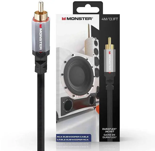 Alt view image 13 of 18 - Essentials Subwoofer Cable - Optimized RCA Cable for Reduced Sound Interference and Enhanced Sound Quality - 13 Feet Coaxial Audio Cable