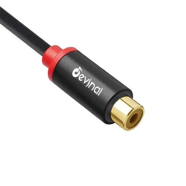 Alt view image 17 of 18 - RCA Y Cable 1 Male to 2 Female RCA Splitter subwoofer Splitter Adapter Gold Plated 10 inch