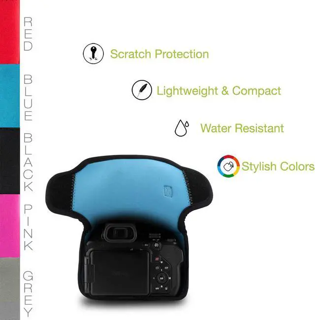Alt view image 9 of 14 - Ultra Light Neoprene Camera Case Compatible with Nikon Coolpix P1000