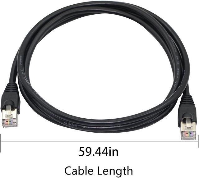 Alt view image 7 of 7 - QIANRENON RJ50 Cable 10P10C Cat 5E Male to Male Modular Crystal Plug with Shielding Connectors for Scanning Code Guns, Laser Printing Equipment, Industrial Control Equipment etc, 1.5m/5 Ft