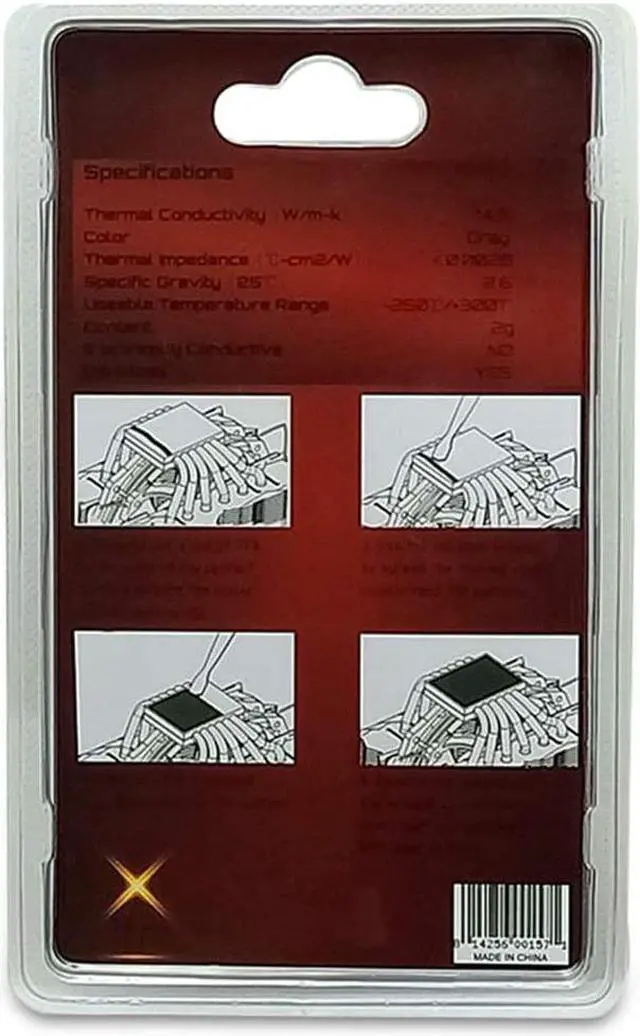 Alt view image 6 of 6 - Thermalright TFX Thermal Compound Paste 14.3 W/Mk Carbon Based High Performance Heatsink Paste CPU for All Coolers Interface Material 2 g with Tool
