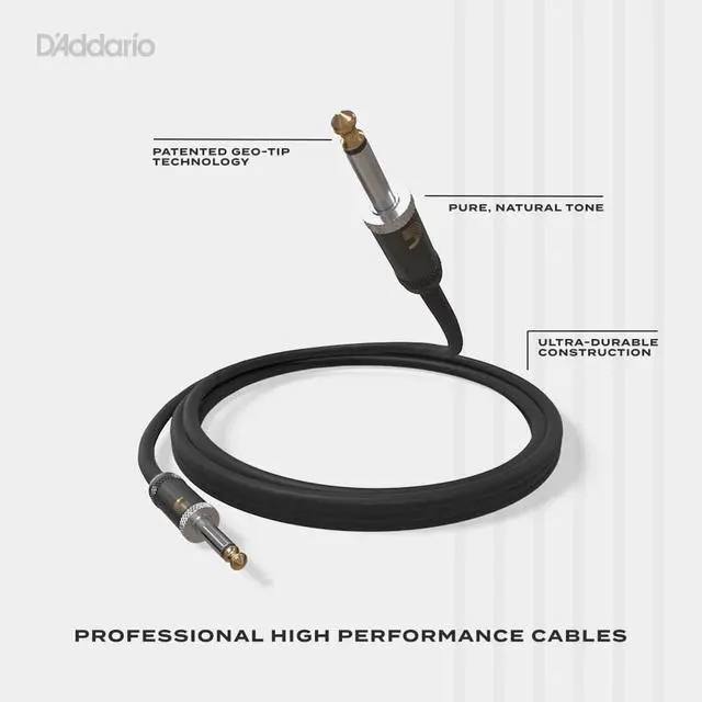 Alt view image 12 of 15 - DAddario American Stage Instrument Cable 10 feet