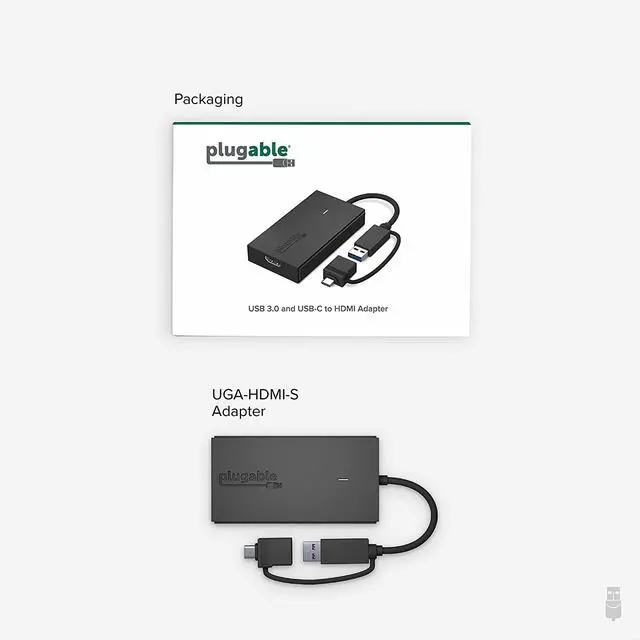 Alt view image 13 of 14 - USB C to HDMI Adapter Universal Video Graphics Adapter for USB 3.0 and USB-C Macs and Windows Extend an HDMI Monitor up to 1080p@60Hz