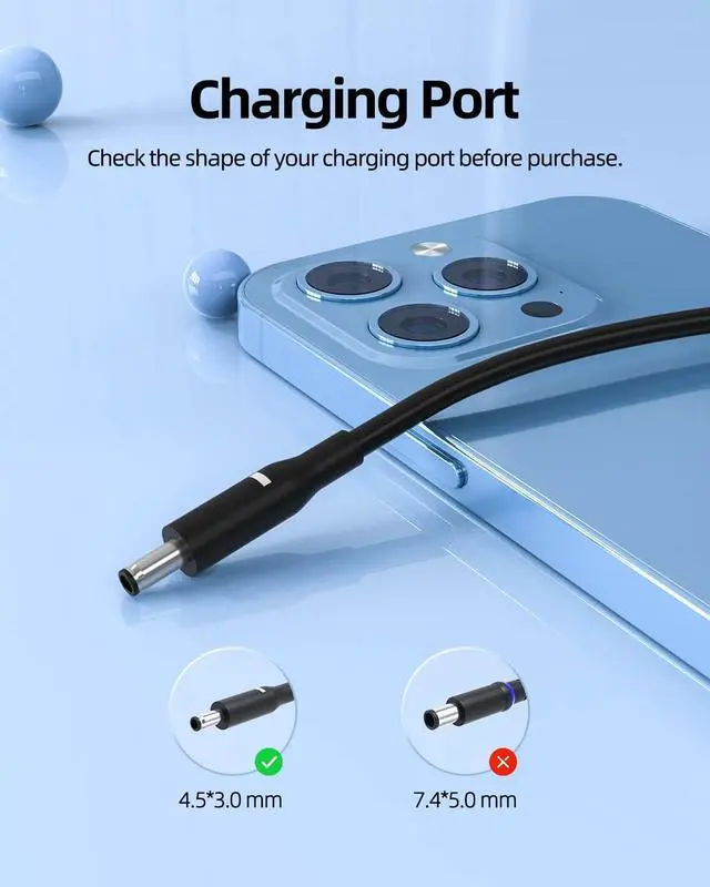 Alt view image 2 of 7 - 130W Charger Fit for Dell-XPS 15 7590 AIO, Vostro 7500 7590, Inspiron 7590 7591 7501 7790 5400 5401 5490 5491 Laptop AC Adapter Power Supply Cord