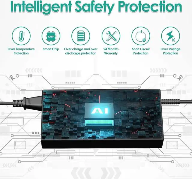 Alt view image 5 of 7 - AC Charger for HP Original HP ZBook 15 16 17 15u 15v G3 G4 G5 G6 G8 OMEN 15 17 ZBook Studio 15 G3 G4 G5 G6 ZBook Create Fury 15 17 G7 Victus 15 ADP-150XB B 740243-001 150W Laptop Power Adapter Cord