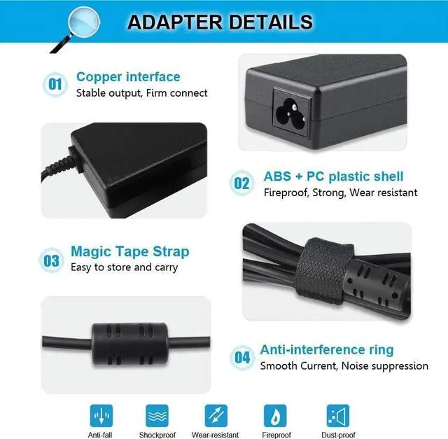 Alt view image 4 of 7 - DTK 19V 4.74A 90W Ac Adapter for Acer Laptop Computer Charger Notebook PC Power Cord Supply Source Plug (75W 65W Compatible) Connector Size: 5.5x1.7mm