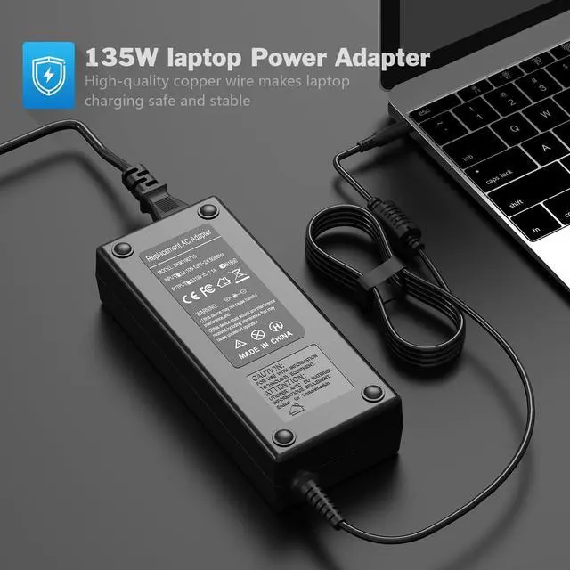 Alt view image 6 of 7 - 135W AC Adapter Laptop Charger for HP 391174-001 384023 481420-001; HP DC7800 DC7900; HP Compaq Elite 8000 8200 8300 with Size 7.4mm 5.0mm Power Supply Cord Plug