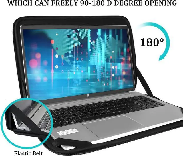Alt view image 2 of 7 - Laptop Case Sleeve 15.6 inch Durable Shockproof Protective Computer Carrying Cover with Front Pocket Briefcase Handbags Laptop Sleeve Bag for 15.6 inch HP    Notebook Black
