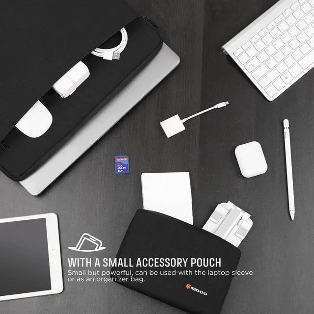 Alt view image 2 of 6 - 15.6 inch Laptop Sleeve Case Computer Bag for 15.6  Legion 5 / IdeaPad Gaming 3i / ThinkPad E15 T15 L15 / 16 Yoga Slim 7 Pro/HP Envy Laptop 16 / Spectre x360 /  Swift 3 Black